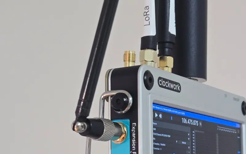 Preview image from ClockworkPi forum for “Improved AIO side panel with a sturdier SMA port (hotellonely)”