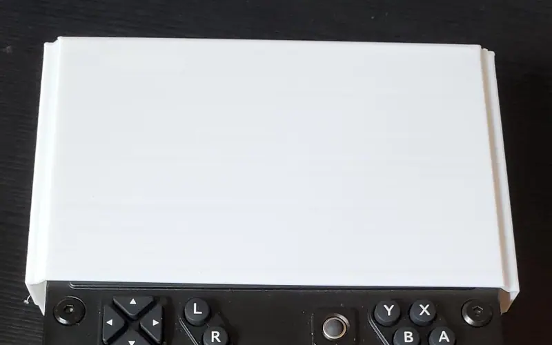 Preview image from ClockworkPi forum for “Holster-style screen protector (arbitar)”