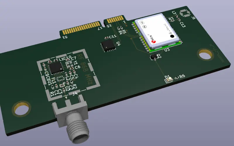 Preview image from ClockworkPi forum for “LoRa + GPS extension board (argz)”