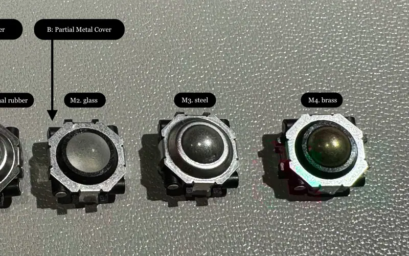 Preview image from ClockworkPi forum for “EVQWJN007 trackball guide: resurfacing, 5.5 mm ball, TPU shim”
