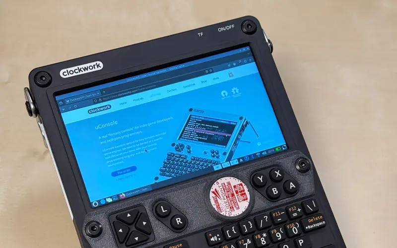 Preview image from ClockworkPi forum for “Cirque Glidepoint trackpad in place of the trackball”