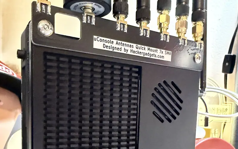 Preview image from ClockworkPi forum for “Carbon Computers CNC aluminium backplate”