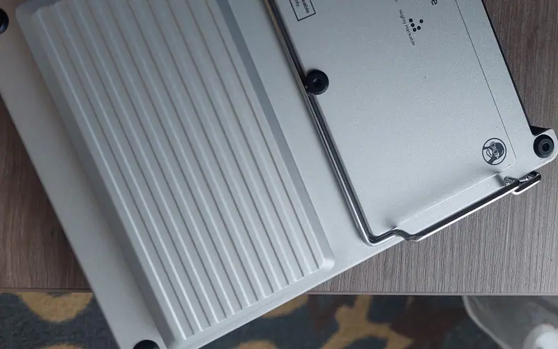 Preview image from ClockworkPi forum for “Printed back cover with a 30 mm fan and a 10 Ah battery”